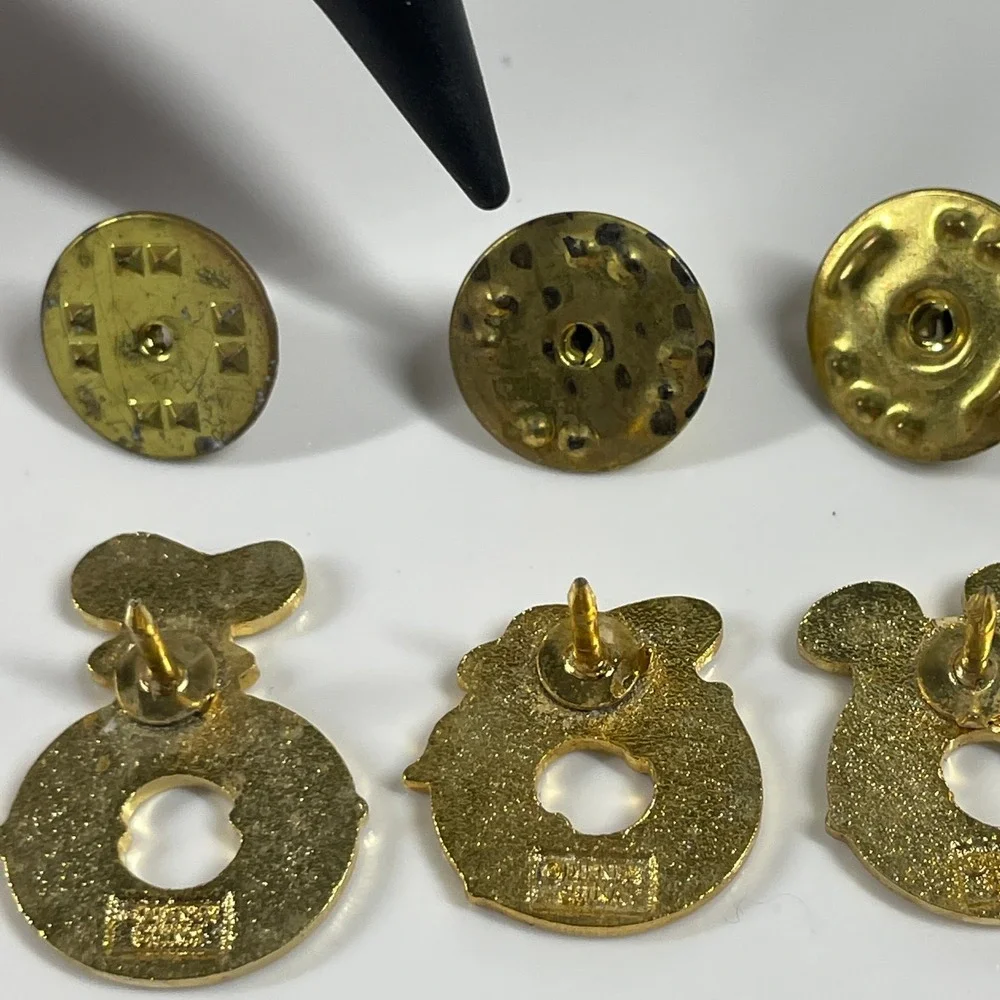 Incomplete Disney Vintage Mickey Donald Goofy Donut Enamel Pin Set Gold Tone 3pc